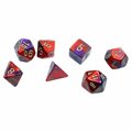 Time2Play Cube Mini Gemini Dice, Purple-Red & Gold - Set of 7 TI3297284